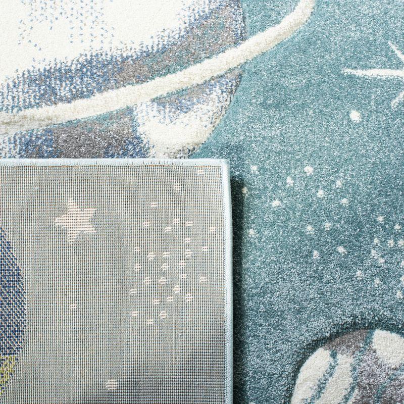 Carousel Kids  CRK103 Loomed Indoor Area Rug - Teal/Ivory - 4'x6' - Safavieh
