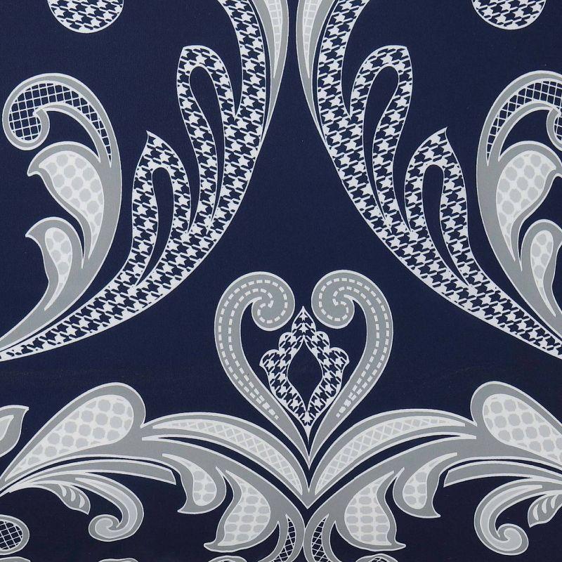 Cottage Classics Dolce Navy & Silver Scroll 10-Piece Comforter Set by Style 212