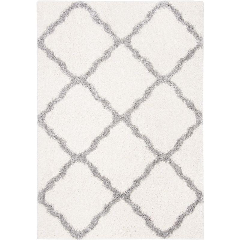 Parma Shag PMA521 Power Loomed Indoor Area Rug - 5'3"x7'6" - Cream/Grey - Safavieh