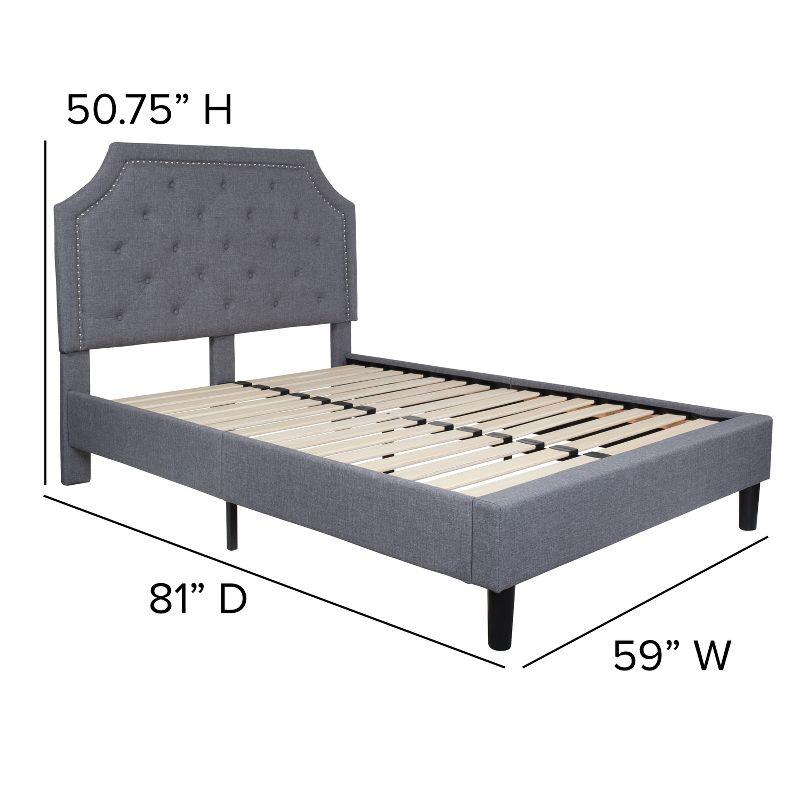 Flash Furniture Brighton Arched Tufted Upholstered Platform Bed