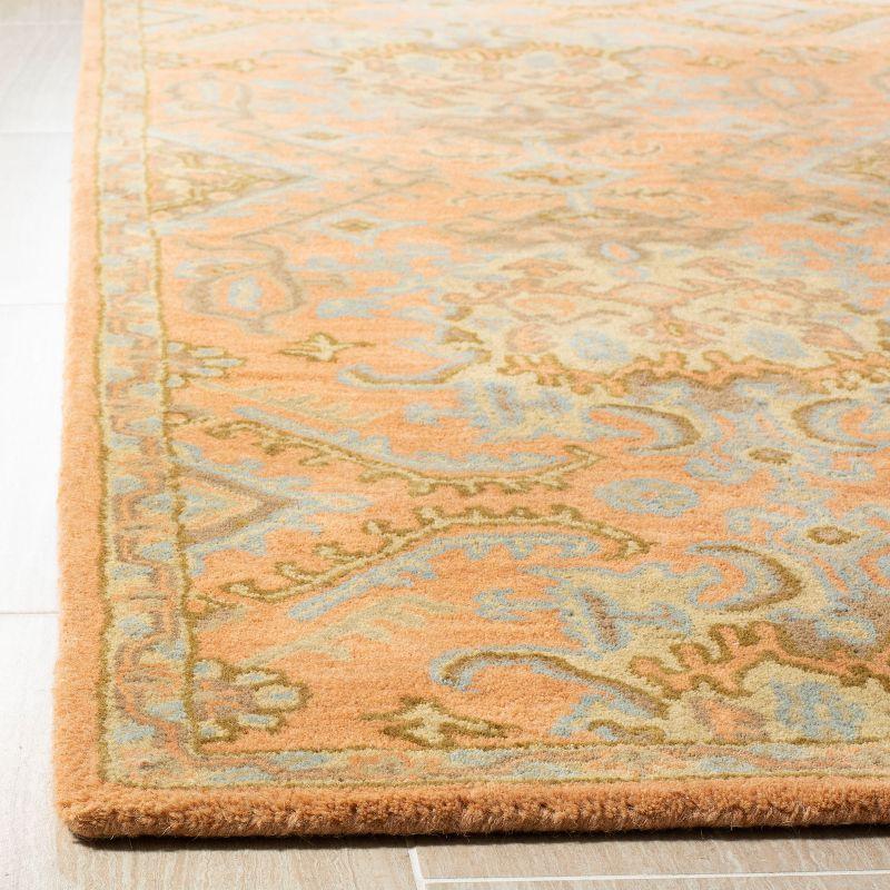 Handmade Terracotta Wool Tufted 5' Square Rug