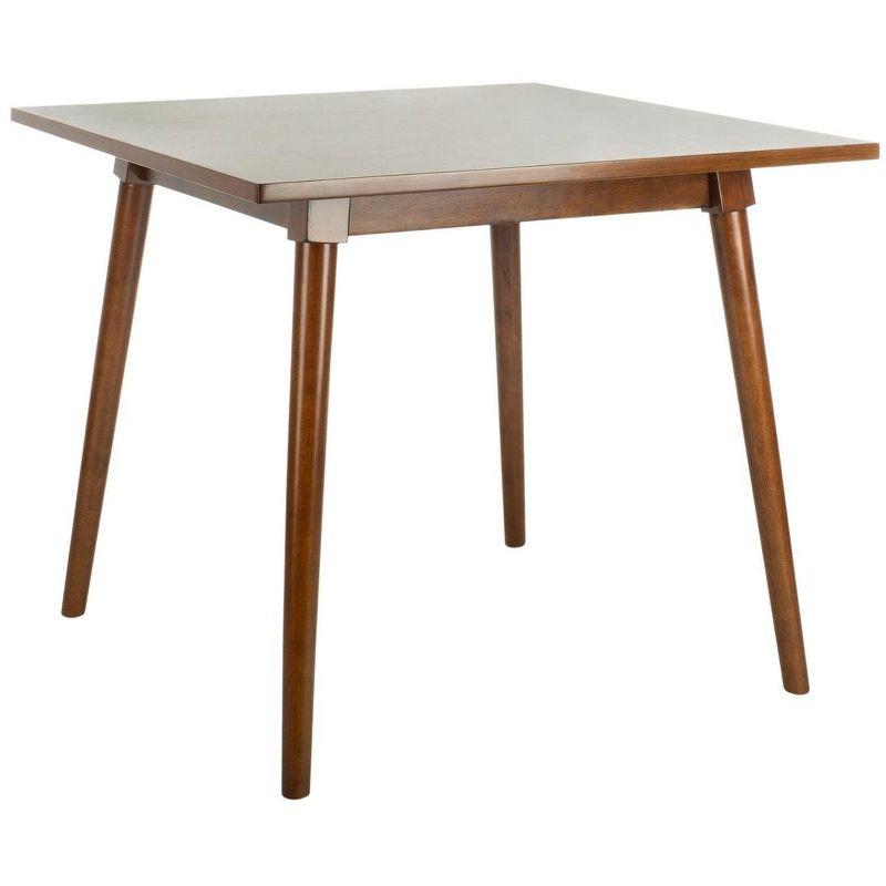 Transitional Simone 36" Square Walnut Wood Dining Table