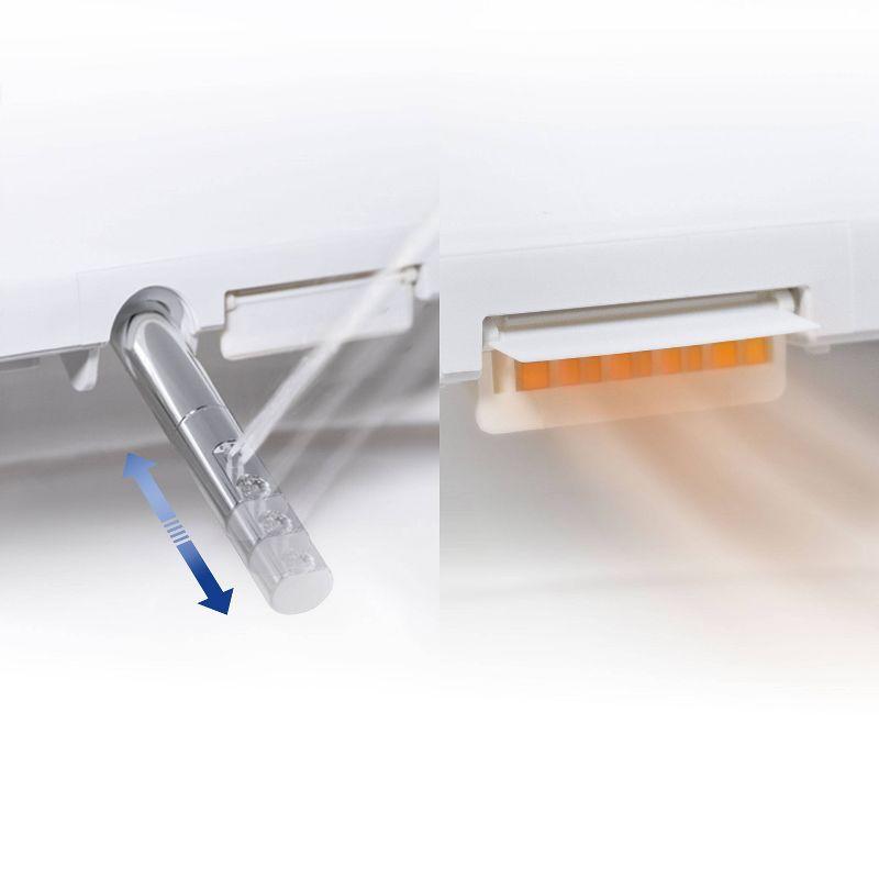 SB-2400ER Electric Bidet Toilet Seat for French Curve and Elongated Toilets White - SmartBidet: Heated, Polypropylene with Warmer Function