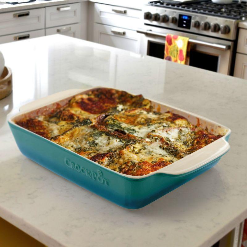 Teal Rectangular Stoneware Bake Pan, 1.25-Quart