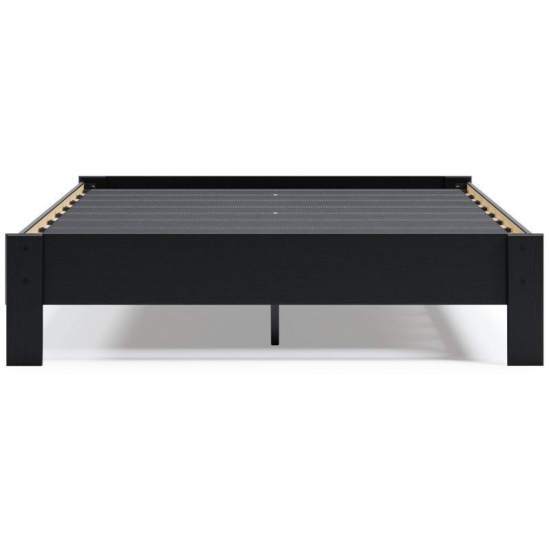 Signature Design by Ashley Queen Finch Platform Bed Black : Modern Style, MDF Frame, No Box Spring Needed