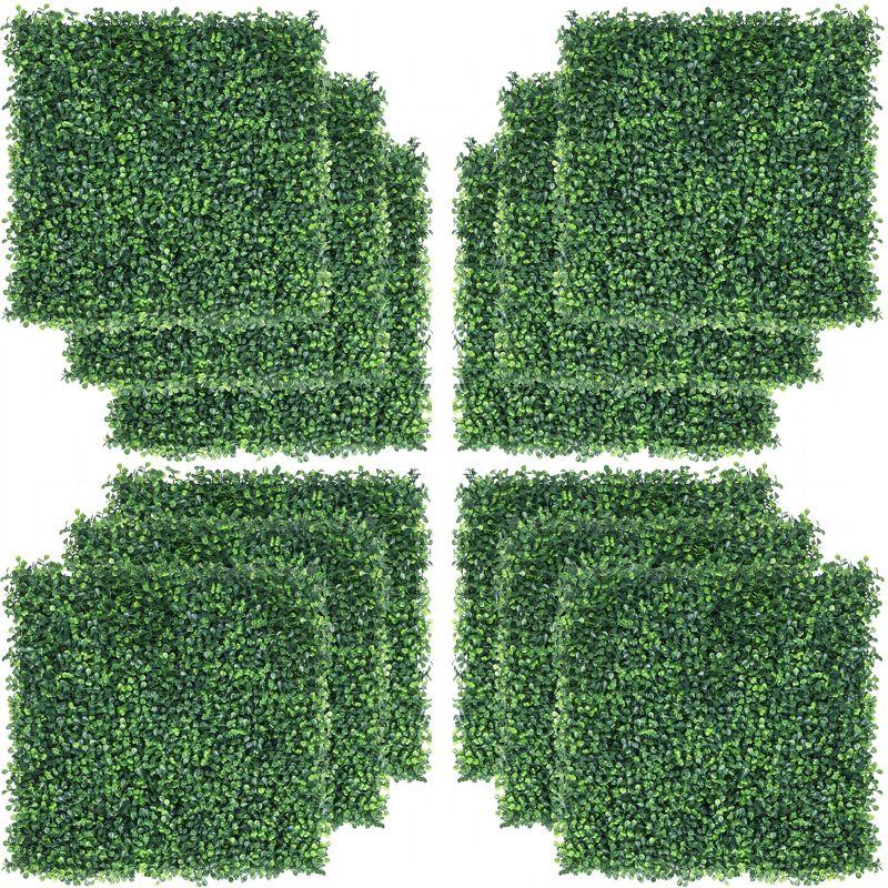 Yaheetech 20" x 20" Artificial Boxwood Hedge Panel Plastic Greenery Indoor & Outdoor