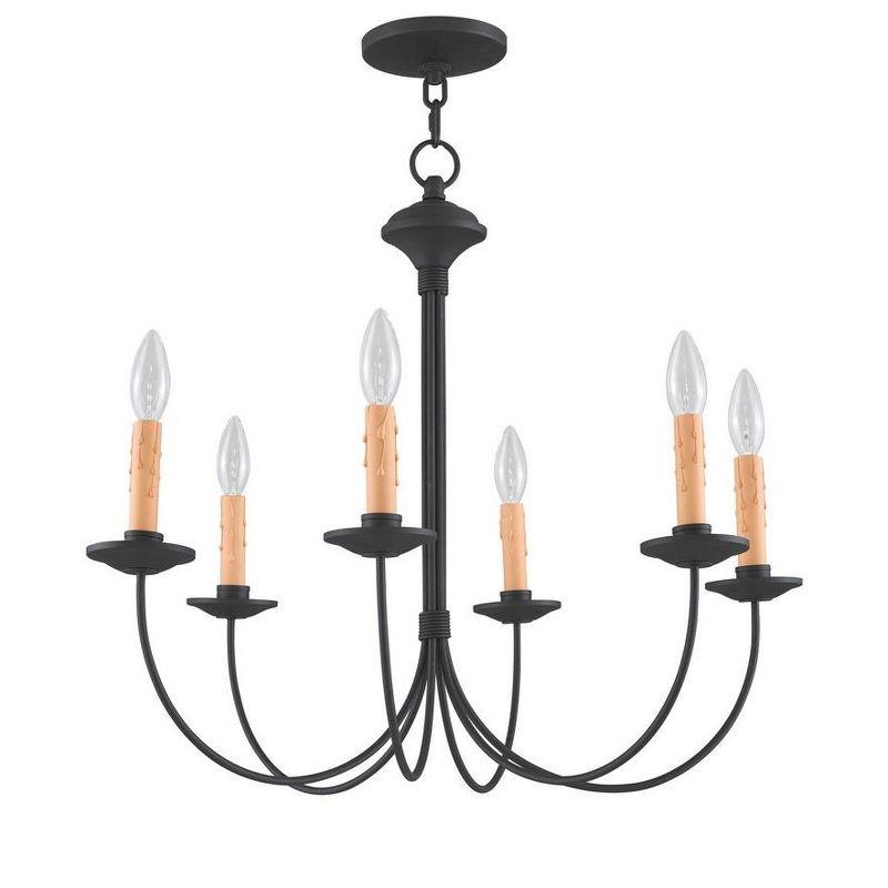 Livex Lighting Heritage 6 - Light Chandelier in  Black