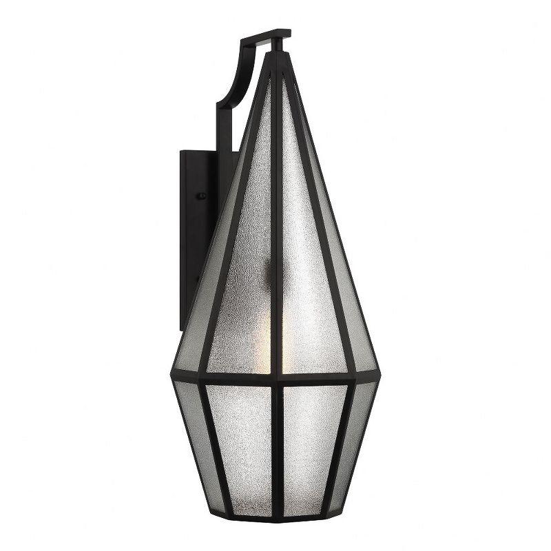 Savoy House Peninsula 1-Light Outdoor Wall Lantern in Matte Black