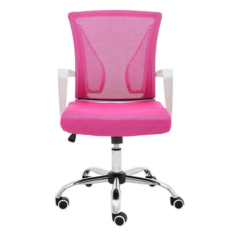 Modern Home Zuna Mid-Back Office Chair - White/Pink