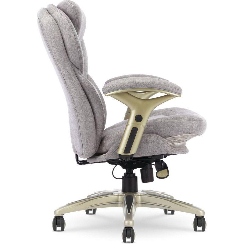 Works Executive Office Chair Light Gray : Serta, Ergonomic, Pneumatic Height Adjustment, Bonded Leather