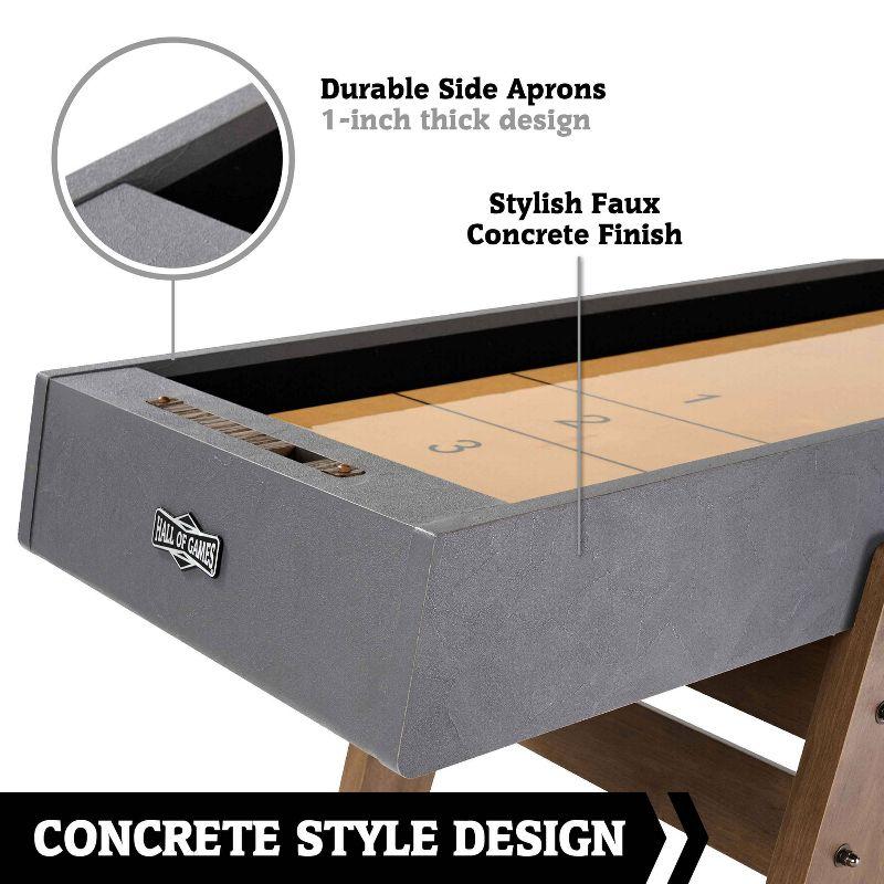 Hall of Games 9ft Kinwood Shuffleboard Table with 8-Puck Set