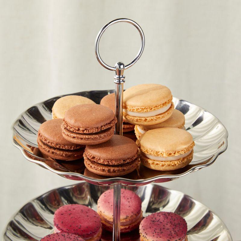 Silver Metal 3-Tier Round Dessert Stand