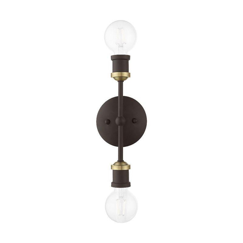 Livex Lighting Lansdale 2 - Light Vanity in  Bronze/Antique Brass