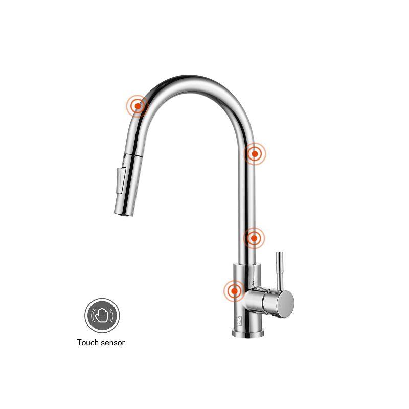 Elegant Lighting Luca Pull Down Spray Touch Kitchen Faucet