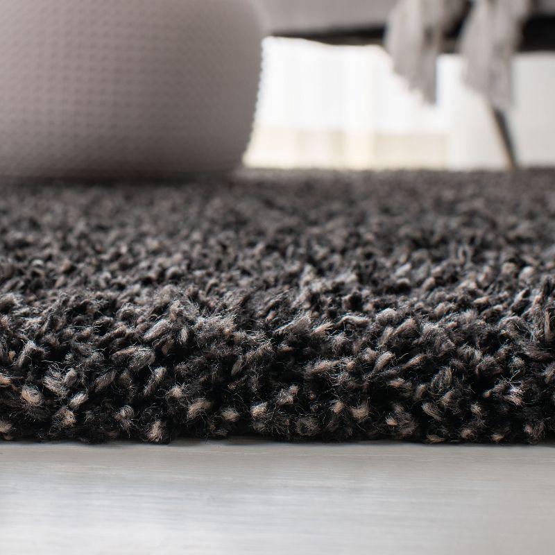Evolution Shag EVO520 Power Loomed Area Rug - Charcoal - 5'3"x7'6" - Safavieh.