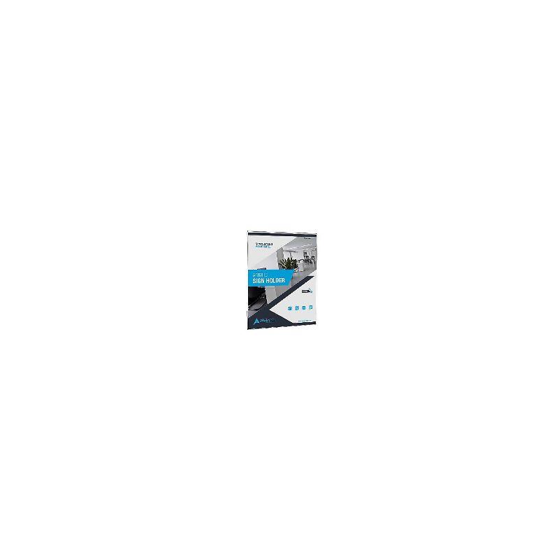 AdirOffice Clear Wall Mount Side-Loading Acrylic Sign Holder (Set of 12)