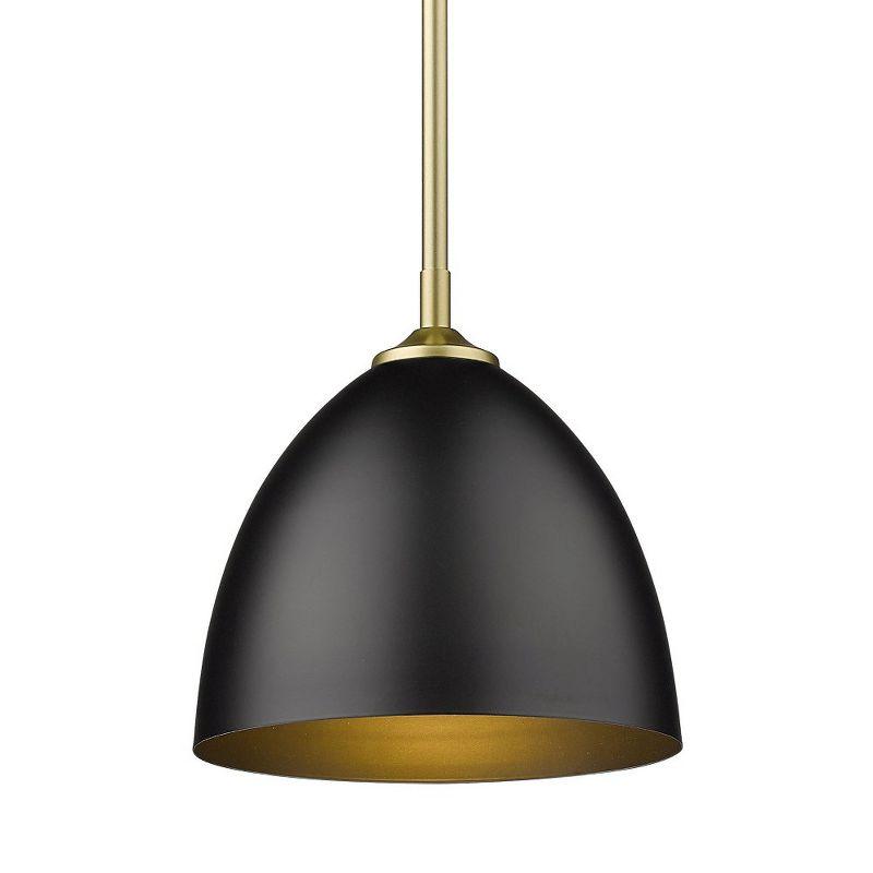 Zoey 9" Modern Industrial Gold Dome Pendant Light