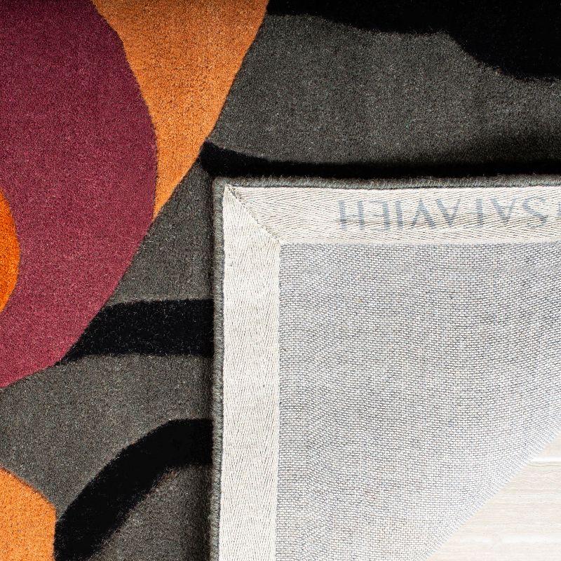 Soho SOH853 Hand Tufted Area Rug - Grey/Orange - 6'x9' - Safavieh.