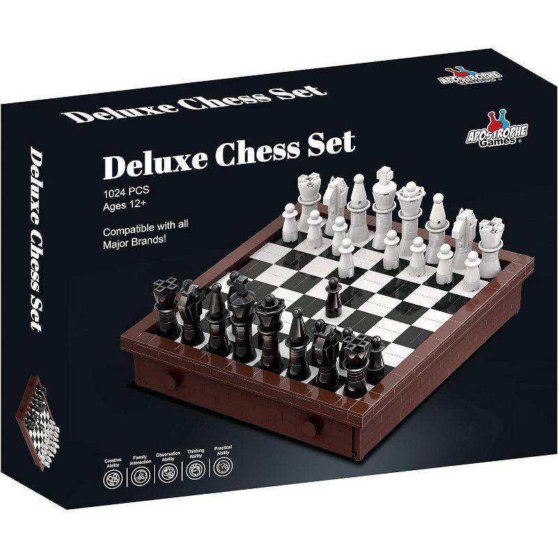 Apostrophe Games Elegant Building Block Chess Set - 1024pcs