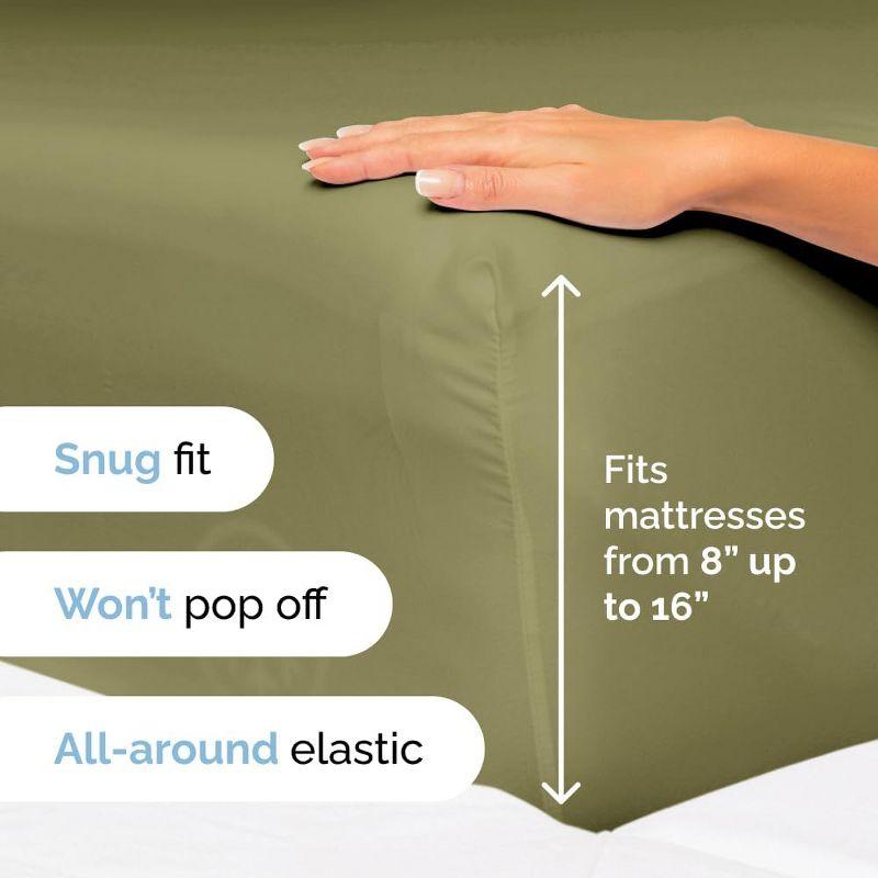 CGK Linens 4 Piece Sheet Set Premium Cooling, Soft & Wrinkle Free Sheet Set