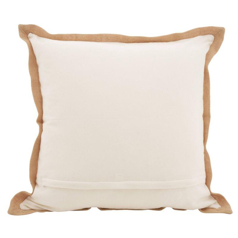 Saro Neptunian Collection Embroidered Cotton Throw Pillow