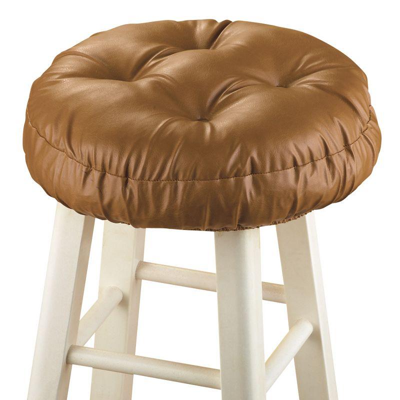 Collections Etc Padded Barstool Seat Cover Cushion 14 X 14 X 1 Brown