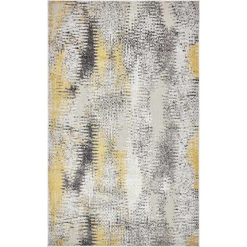 Unique Loom 5' 1 x 8' 0 Ivory Outdoor Modern New York Area Rug