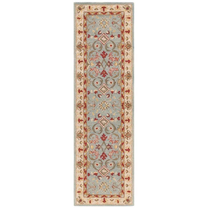 Anatolia AN544 Hand Tufted Indoor Runner Rug - Light Blue/Ivory - 2'3"x15' - Safavieh