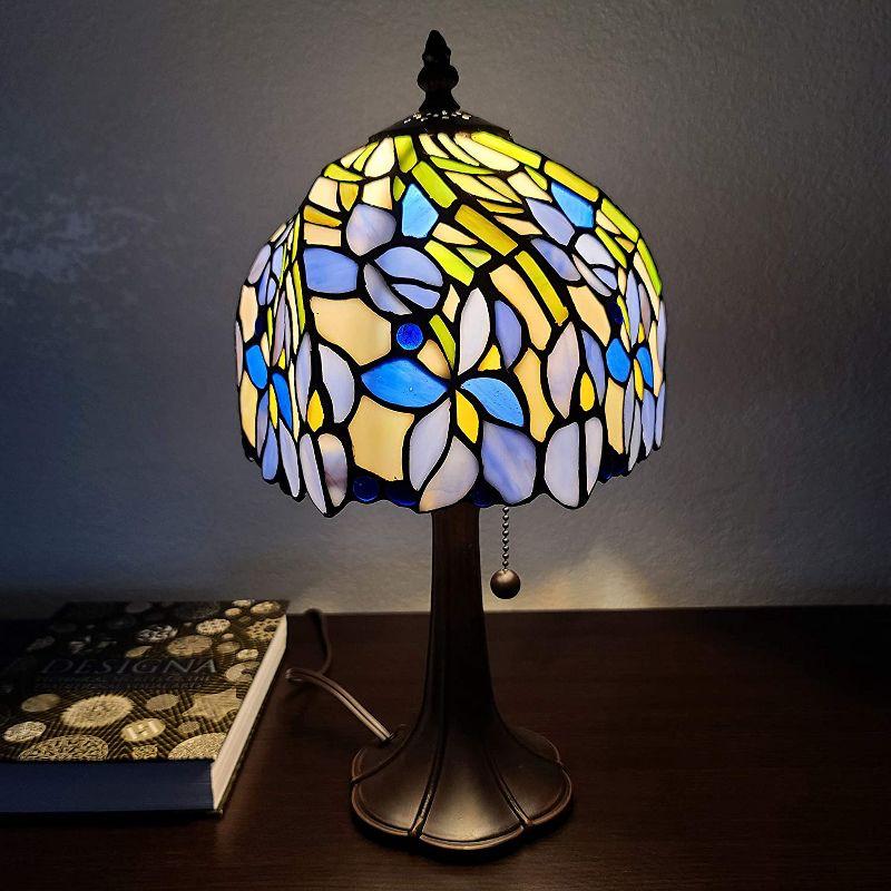 Amora Lighting Tiffany Style Iris Table Lamp 15" Tall
