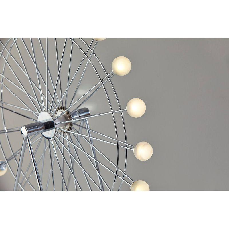 Large Coney Ferris Wheel Table Lamp: Acrylic Shades, No Assembly Includes LED Bulb - Adesso