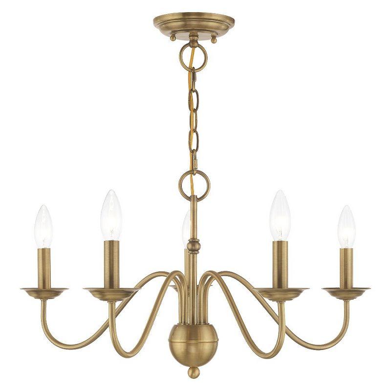 Livex Lighting Windsor 5 - Light Chandelier in  Antique Brass