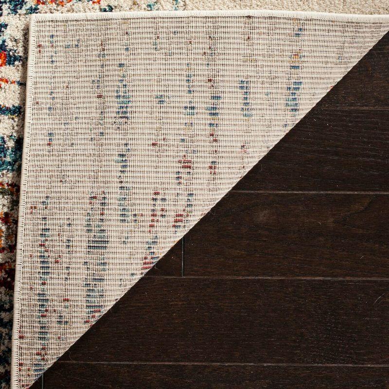 Monaco MNC208 Power Loomed Indoor Accent Rug - Ivory/Blue - 3'x5' - Safavieh