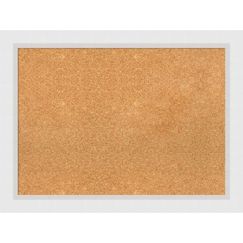 Amanti Art Natural Cork Board Wood Framed Blanco White Bulletin Board 32 in. x 24 in.
