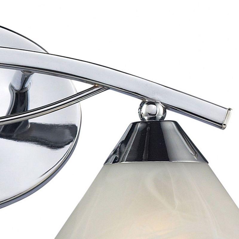 Elysburg 18" Polished Chrome Vanity Light with Marblized White Glass