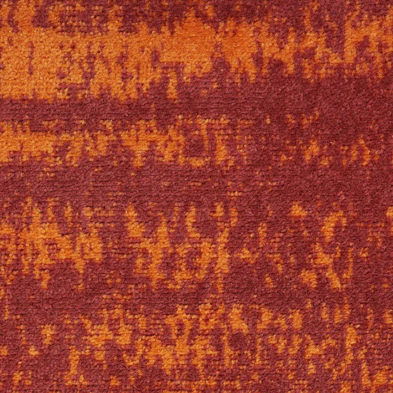 Nourison Essentials Abstract Low Pile Indoor Outdoor Area Rug 6' x 9' Red