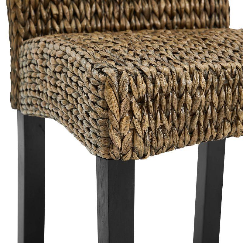Set of 4 Edgewater Dining Chairs Seagrass/Dark Brown - Crosley