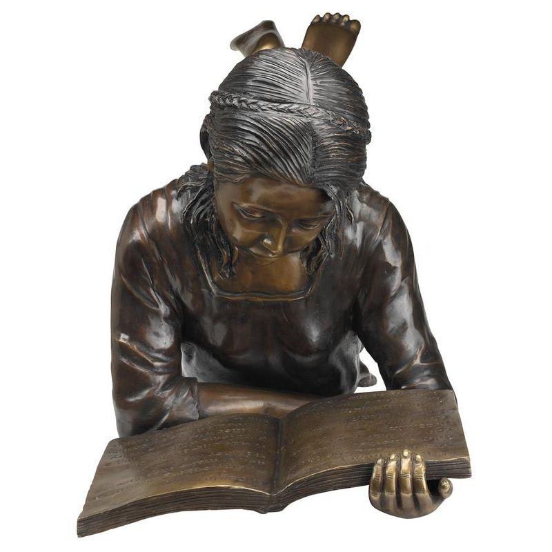 Young Scholar Reading Girl Garden Statue