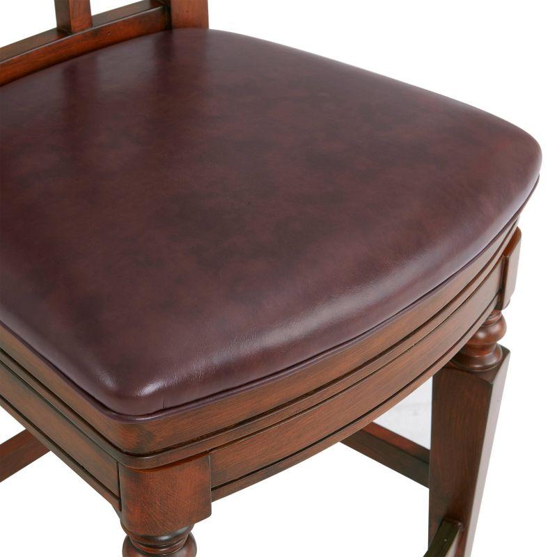 Napa Swivel Upholstered Counter Stool with Solid Wood Frame