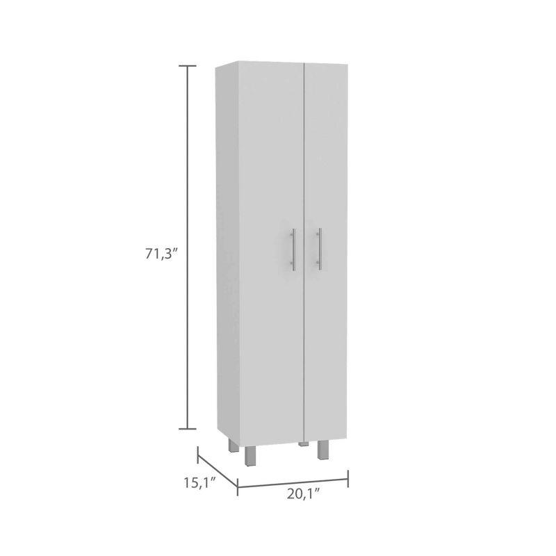 Depot E-Shop Cleaning Cabinet with Five Shelves and Broom Hangers