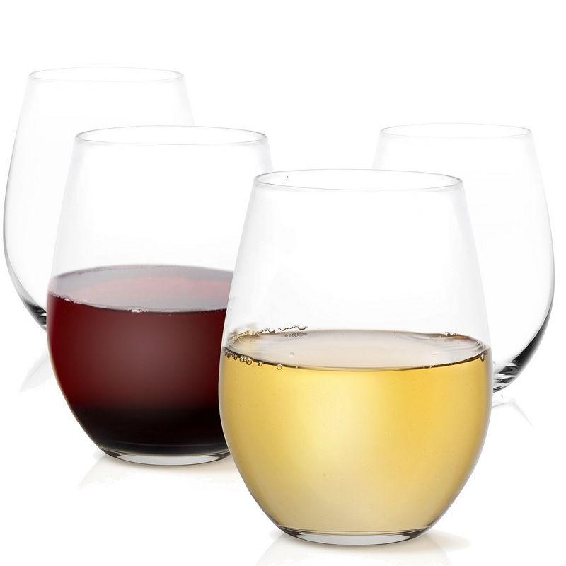JoyJolt JoyJolt Spirits Stemless Wine Glass, 19oz. (Set of 4)