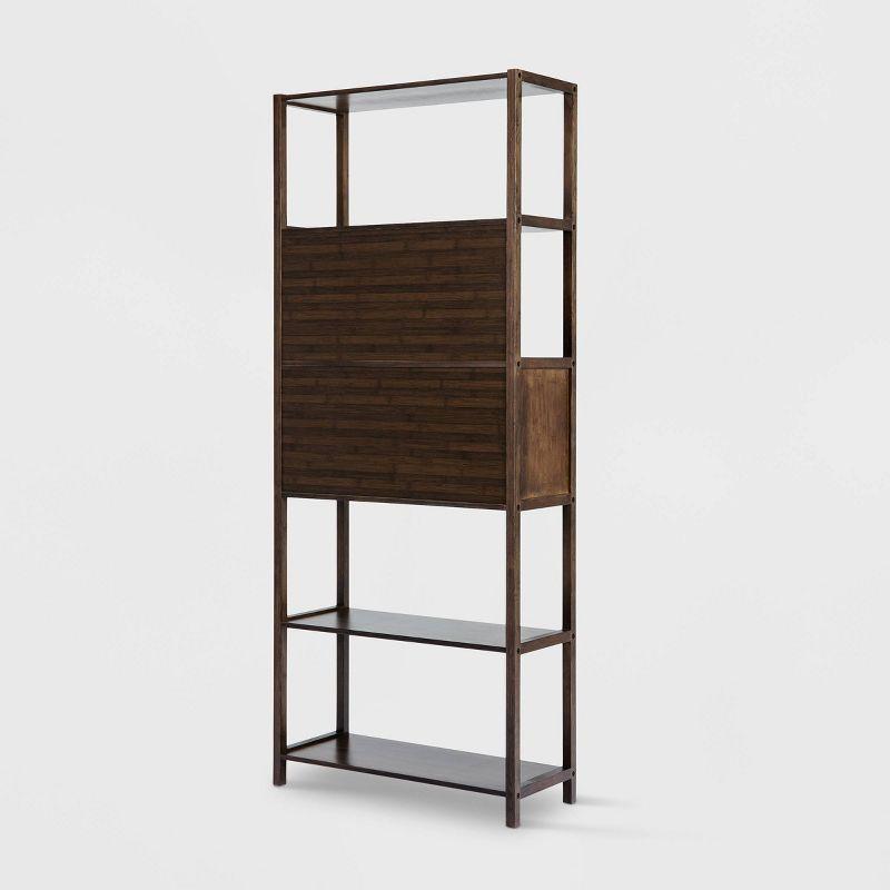 Selma Bamboo Bookcase Right Facing Spindle Cabinet - Boraam