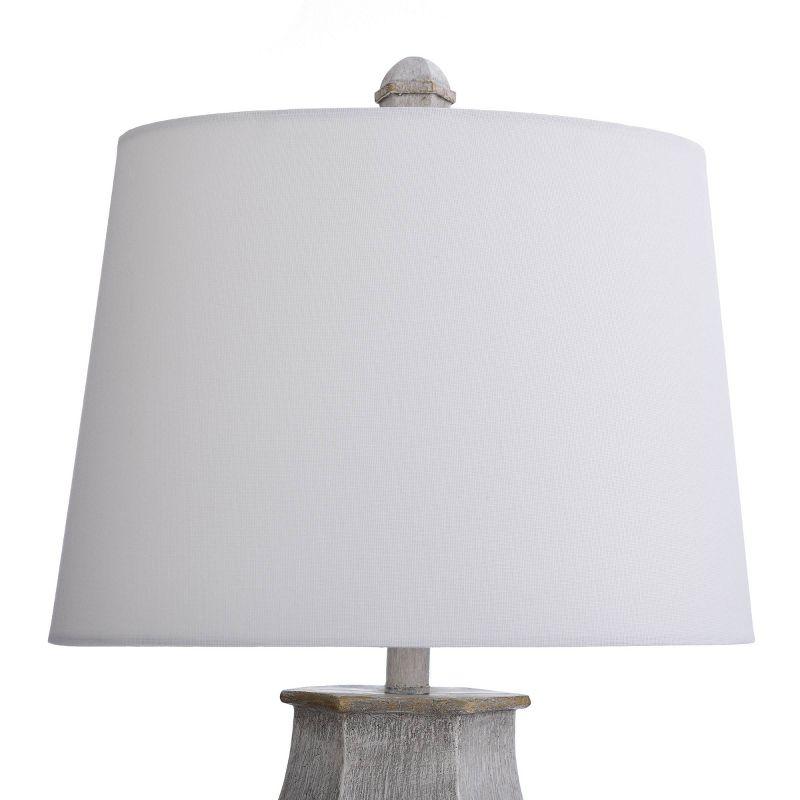 Basilica Table Lamp Blue with White Hardback Shade - StyleCraft: Polyresin, UL Listed, 30" Height