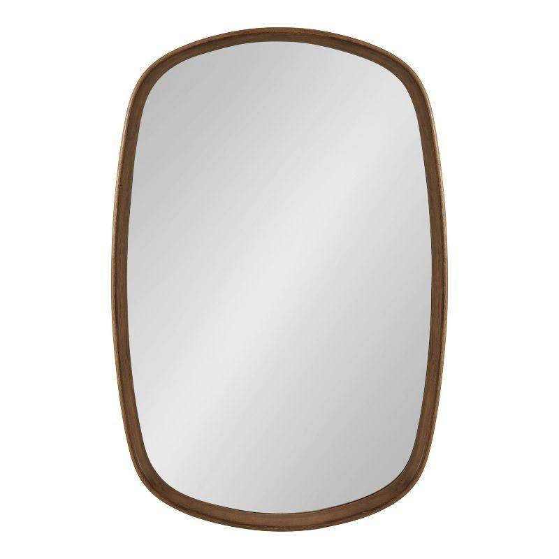 Kate and Laurel Prema Framed Wall Mirror, 20x30, Walnut Brown