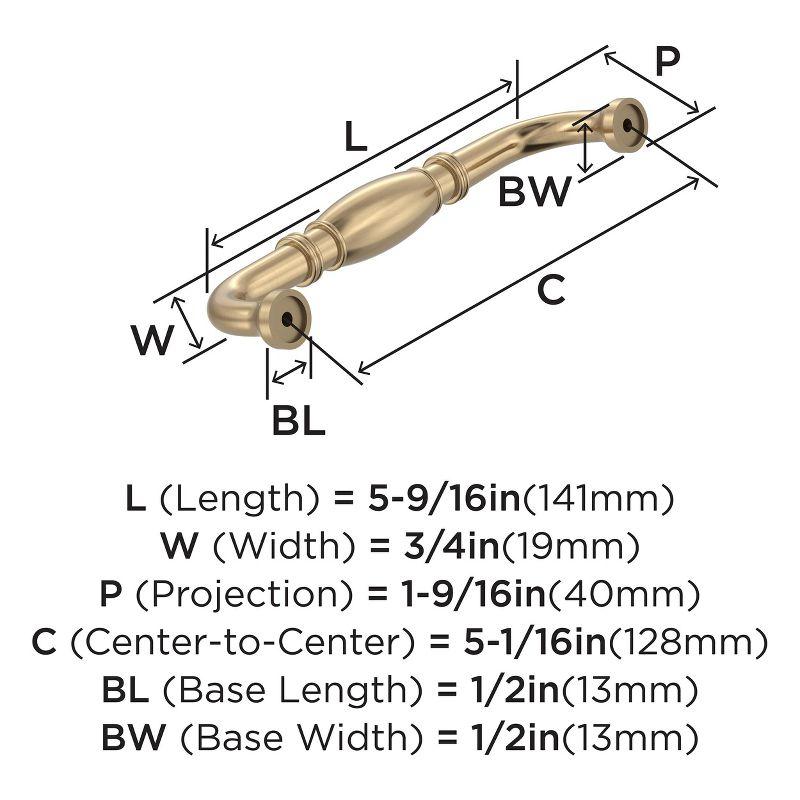 Granby 5-1/16 inch (128mm) Center-to-Center Champagne Bronze Cabinet Pull