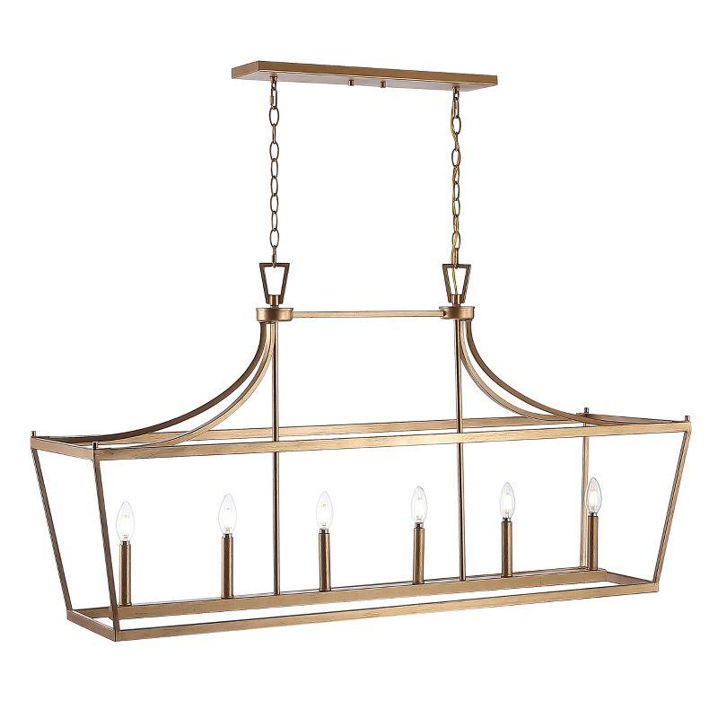 Aroris 6 Light 49" Height Adjustable Pendant - PND4093 - Gold - Safavieh