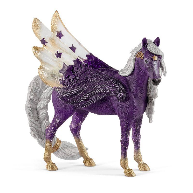 Purple and Gold Star Pegasus Mare Figurine