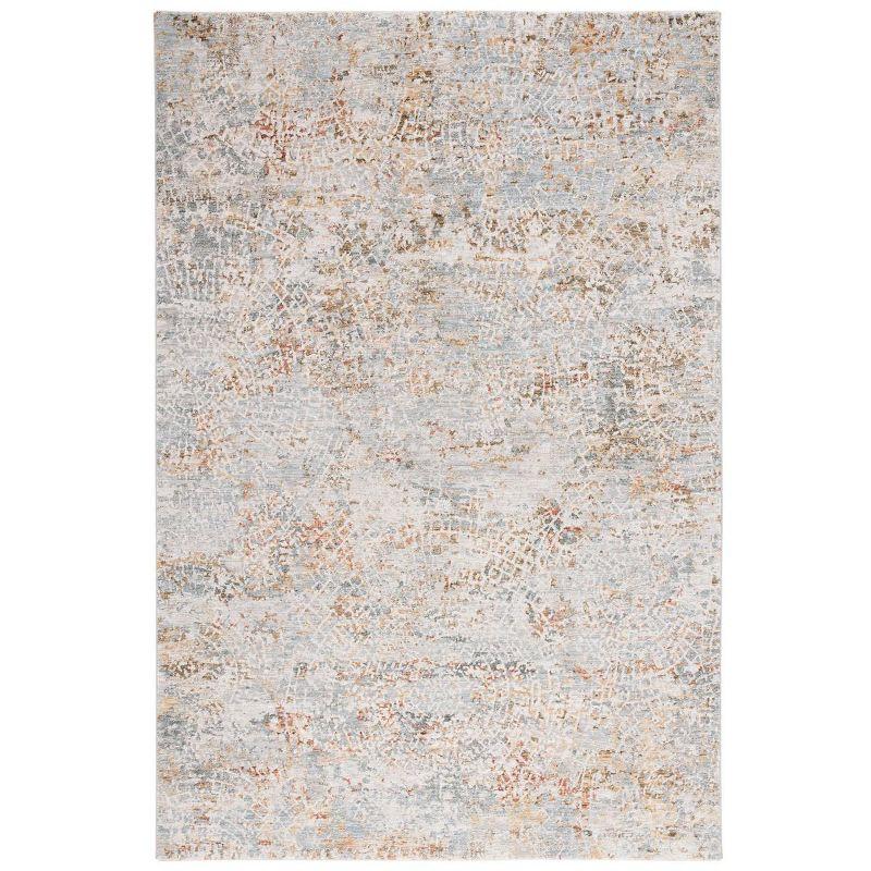 Adrianna ADN204 Machine Made Indoor Area Rug - Blue/Gold - 5'-3"x7'-6" - Safavieh