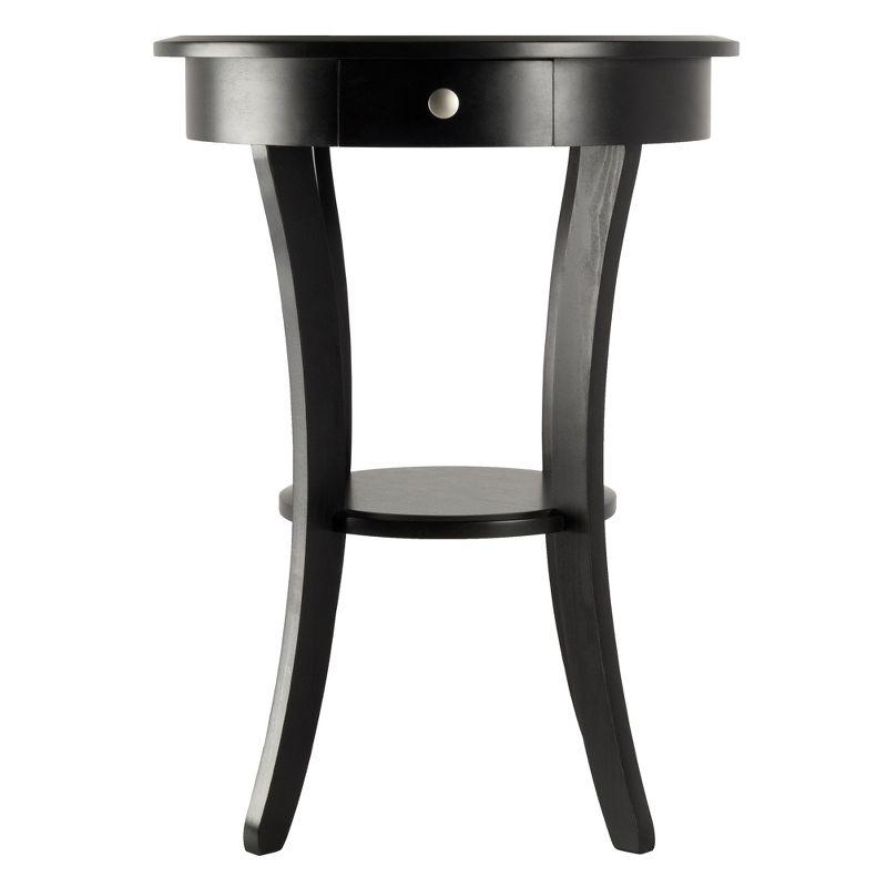 Sasha Round Accent Table - Black - Winsome