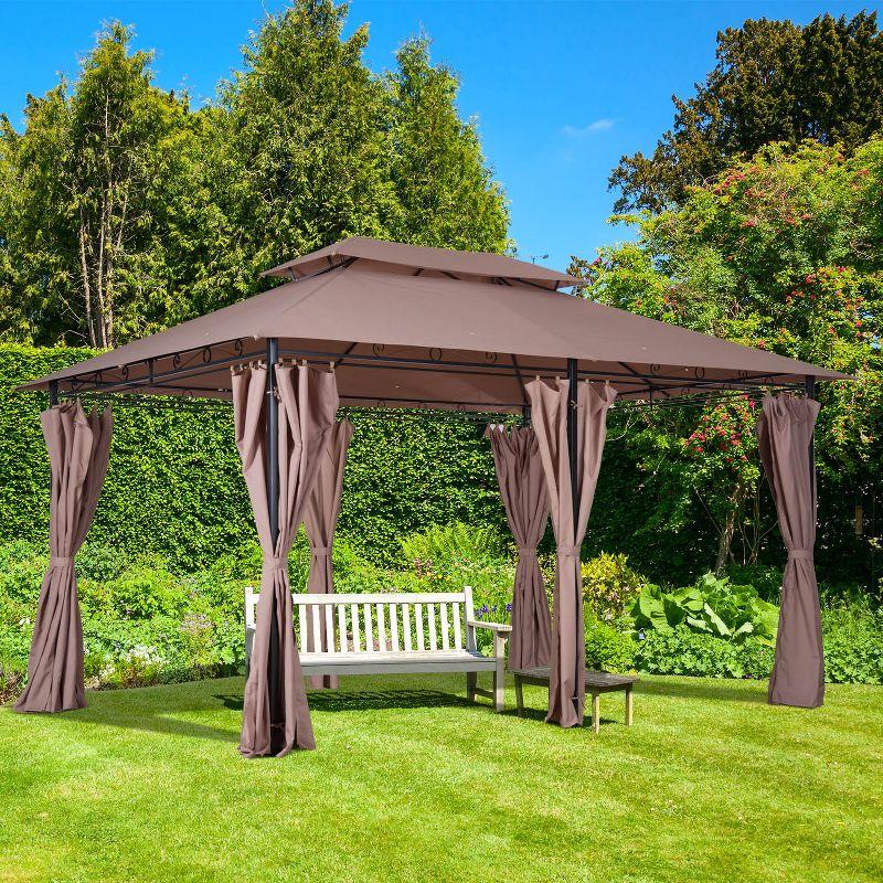 13 Ft. W x 10 Ft. D Steel Patio Gazebo