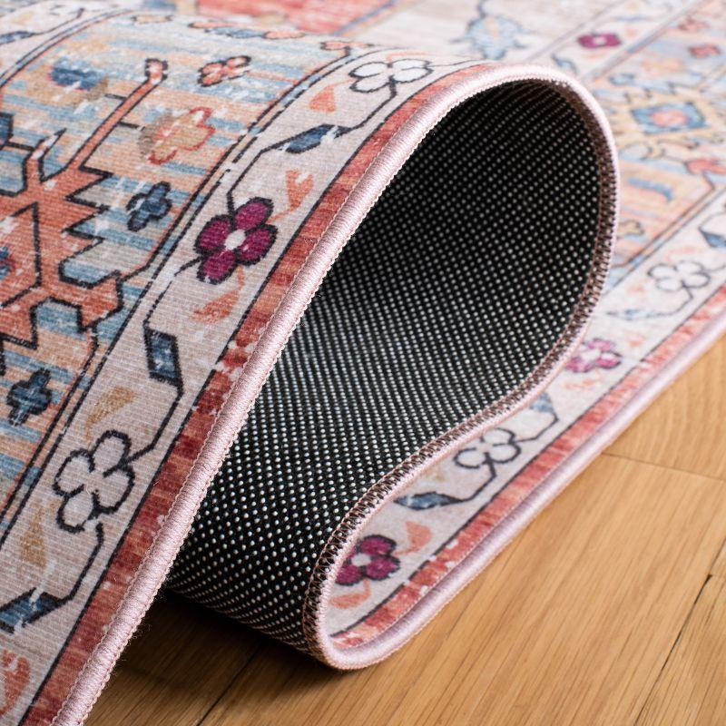Tucson Vintage Persian TSN109 Power Loomed Machine Washable Skid-Resistant Indoor Area Rug - Beige/Blue - 5'x8' - Safavieh